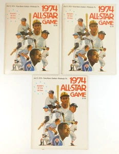 Lot of (3) 1974 Major League Baseball MLB All Star Game Programs 7/23/74 - Picture 1 of 3