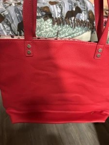 Thirty One Jewell Around Town Tote Cherry Pebble Red Shoulder Bag - Picture 1 of 3