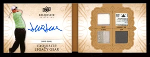 2009 Exquisite Golf David Duval Autograph Shirt Glove Cap 13/15 Laundry Tag - Picture 1 of 2