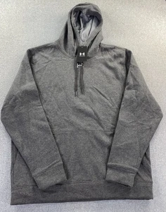 NWT Under Armour Men's XL Hustle Fleece Hoodie Sweat Shirt Dark Grey Pull Over - Picture 1 of 12