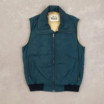 Woolrich Vintage 80s Padded Gilet Jacket S Men's Navy Blue Vest - Image 1 of 4