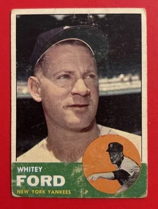 1963 Topps #446 Whitey Ford Vintage Baseballkarte New York Yankees MLB HOF - Bild 1 von 2