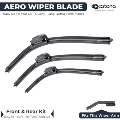 Wiper Blades for Porsche 911 996 Coupe 1998-2005 Front Rear Set 22" + 21" + 22" - image 1 of 4