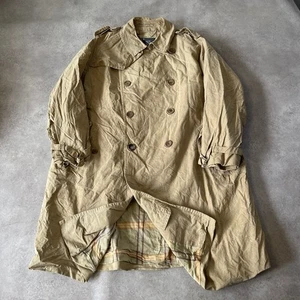 Burberrys Trenchcoat Herren XL Kariert Zweireiher Wachs Vintage Jacke, Braun - Bild 1 von 8