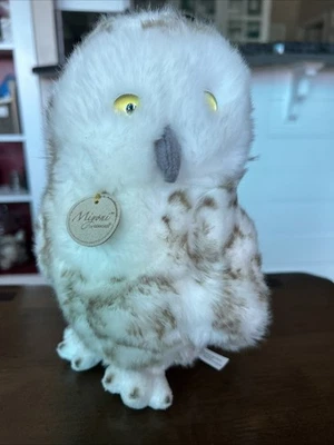 Miyoni White Owl Plush - 9.5" - Aurora - Image 1 of 4
