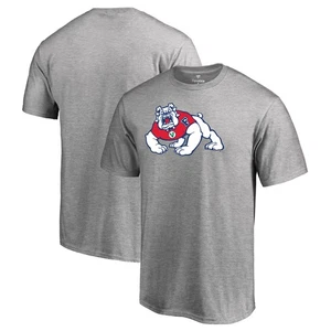 Men's Ash Fresno State Bulldogs Primary Team Logo T-Shirt - Picture 1 of 3