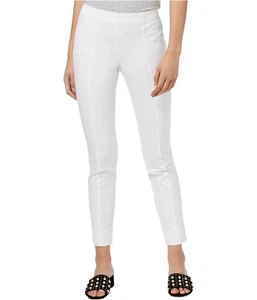 maison Jules Womens Pull-On Casual Cropped Pants, white, 0 - Picture 1 of 1
