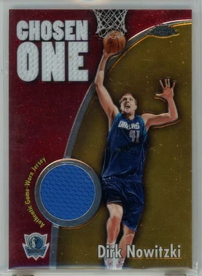 2005-06 Topps Chrome Chosen One CO-DN Dirk Nowitzki HOF Game Used Jersey /400 - Image 1 of 2