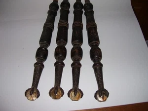 Vintage Glass Ball Claw Foot Legs Set 4 - Picture 1 of 3