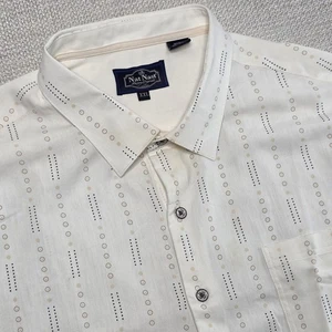 Nat Nast Luxus Originals Hemd Herren XXL Seidenmischung Kurzarm Tasche Elfenbein - Bild 1 von 9