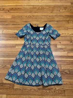 Anthropologie HD in Paris Dress Women's Size Medium Sheath Fit Geometric - Image 1 of 4