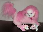 Puppy Surprise Tess And 2 Pups! ~ Pink  Mommy Plush Dog With 2 Puppies! Vhtf