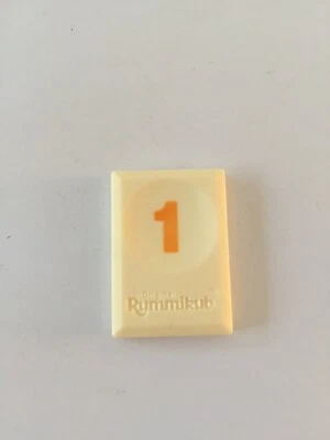 Tuile chiffre 1 un orange pièce Rummikub Le rami des chiffres jeu de voyage - Photo 1/2