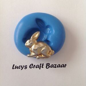 Silicone Mould Rabbit Bunny Easter Spring Sugarcraft Jewellery Fondant Sculpey
