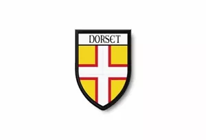 Patch printed shield embroidery border badge souvenir flag city county dorset - Bild 1 von 1