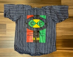 VTG CROSS COLOURS JERSEY Mens L Without Prejudice 80s Pinstripe USA Hip Hop a - Picture 1 of 8