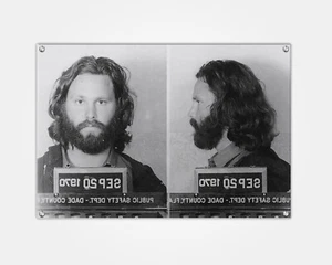 Jim Morrison Holzdruck 24"x15" | Promi Mugshot Buchung Foto Pop Art - Bild 1 von 5