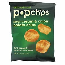 Popchips- Sour Cream & Onion Potato Chips, Bulk Case (0.8 Oz, 24 Per Case)