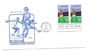 1790 10c Olympic Javelin, Artmaster, FDC - Picture 1 of 1
