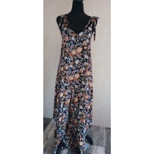 1. State Women's Size Large Black Floral Palazzo Leg Romper - Picture 1 of 7