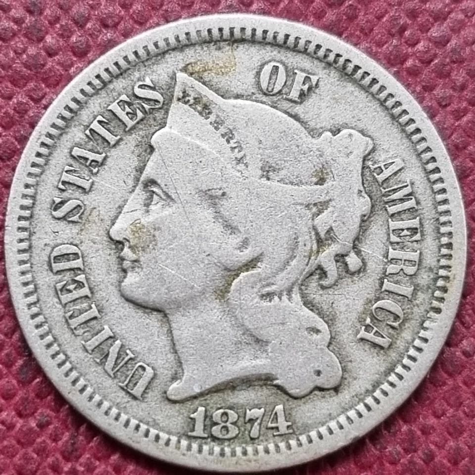 1874 Three Cent Nickel 3c Better Grade #80254 - Image 1 of 2