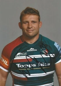 LEICESTER TIGERS & ENGLAND RUGBY UNION: TOM YOUNGS SIGNED 6x4 PORTRAIT PHOTO+COA - Picture 1 of 1