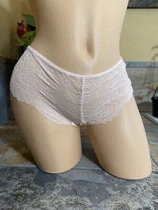 Victoria’s Secret freches Höschen transparente Spitze hellrosa dehnbar Medium neu ohne Etikett - Bild 1 von 16