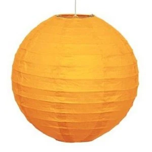 Lanterna di carta arancione 10" decorazione da appendere - ideale per feste ed eventi - nuovo - Foto 1 di 1