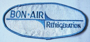 Vintage BON AIR REFRIGÉRATION Jacket Back PATCH French Text Refrigeration - Imagen 1 de 3