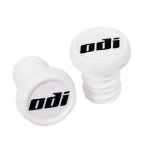 Un PAR ODI BMX Bicicleta Nylon Manillar Push-in Barra Extremos Tapones - Blanco - Imagen 1 de 1