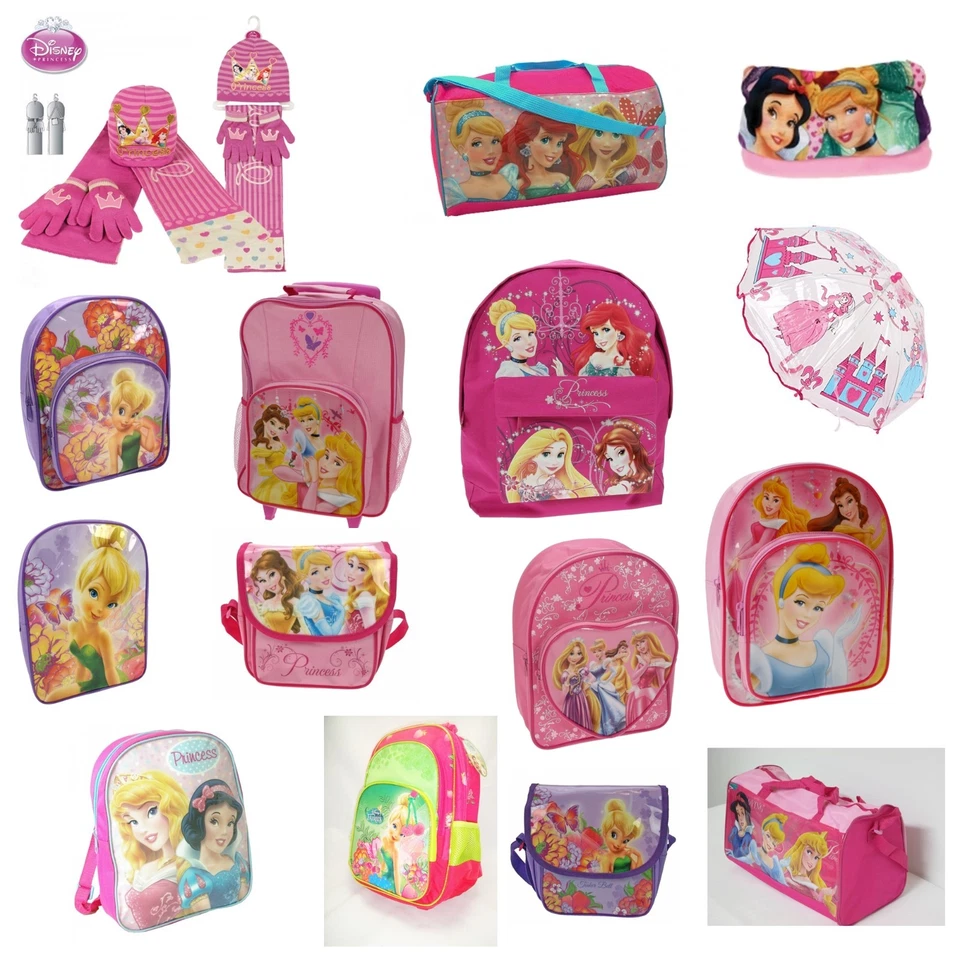 TRADEMARK COLLECTIONS Prinzessin, Tinkerbell Kinder Rucksack Trolley Regenschirm Tasche Tuch Polyester