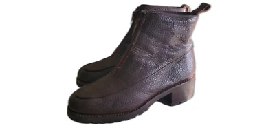 JIL SANDER Brown Fur Leather Pull On Ankle Boots Size 6 US 36 EU - Image 1 of 4