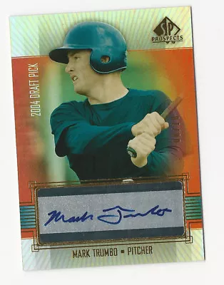 Mark Trumbo 2004 Upper Deck SP Top Prospects Autograph Auto Rookie Card Gold /10 - Image 1 of 2