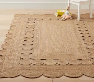 Modern Handmade Natural Jute Floor Carpet Area Rugs For Home Living Room Bedroom - Picture 1 of 5
