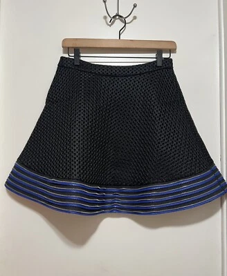 Falda patinadora negra forrada en línea A estructurada con acento de cremallera Endless Rose para mujer M Foto 1 de 4