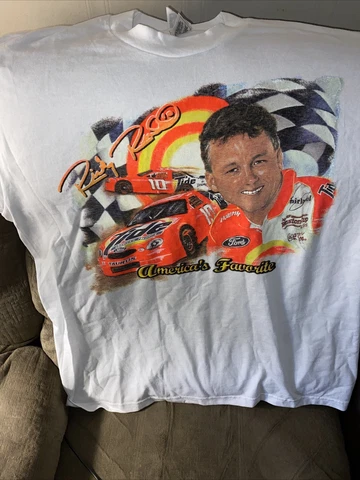 Vtg 90s  Ricky Rudd #10 Tide Nascar America's Favorite T-Shirt XL Fruit The Loom Cover