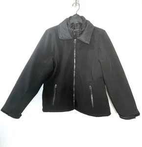 CB Sports Womens Coat Size Extra Large Black Double Layered Coat - Picture 1 of 8