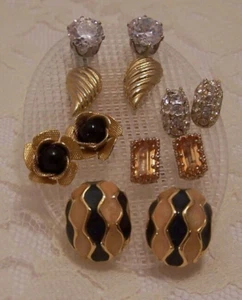 Lot of 6 Post Pierced Earrings - Picture 1 of 5