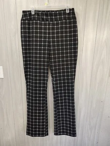 New York And Company Checkered Stretch Flared Pants NWT Size LP Skater Grunge - Picture 1 of 10