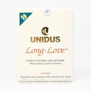 Condón 12p Unidus CLIMAX CONTROL LONG LOVE lubricante sexual prolongado condones delgados - Imagen 1 de 3