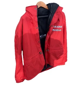 RARO Cappotto Rosso FODERATO Gas Gas Originale Con Zip In Pile Giacca Corsa Motocross - Foto 1 di 24