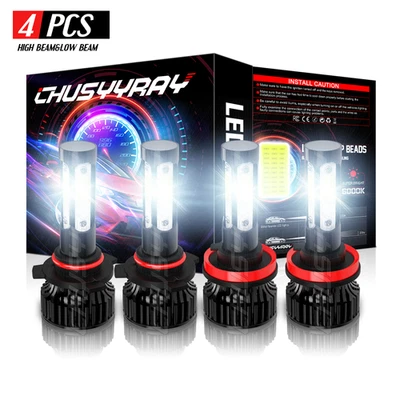 Kit de faros LED bombillas de haz alto bajo para Volvo V50 9005+H11 6500K 2005-2011 4 piezas Foto 1 de 4