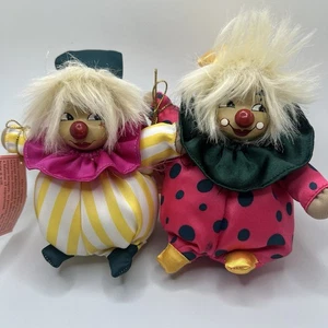 2er Set - Sammlerstücke Porzellan Clown Puppen - von Show Stoppers - Thailand Neu 6 Zoll - Bild 1 von 17
