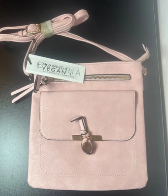 NUEVO CON ETIQUETAS | Bandolera Emperia Vegana Rosa 9"x10" Talla Correa Ajustable Foto 1 de 4