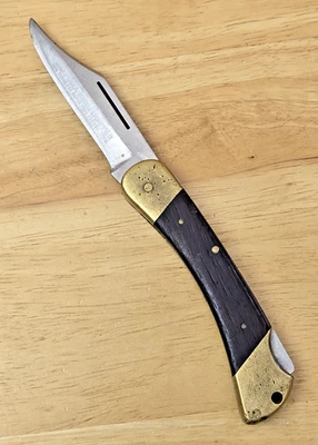 Raro 1972 Puma Alemania Madera 965 Puma Ciervos Cazador Acero Inoxidable Lockback Cuchillo -62273 Foto 1 de 4