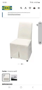 Ikea Bezug Bergmund Stuhl lang Stuhlhusse halblang weiß 6 Stück - Bild 1 von 6