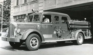 Charlotte NC 1950s Mack L Model Pumper 8x10 B&W Fire Apparatus Photo - Picture 1 of 1