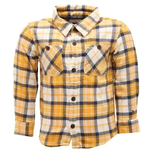 7560V camicia bimbo TOMMY HILFIGER winter cotton shirt boy kid - Picture 1 of 4