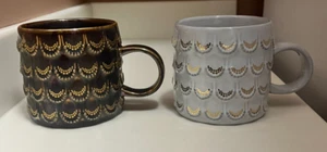 Starbucks Mugs Set 2016 Anniversary Collection Mermaid Scales Brown and White - Picture 1 of 12