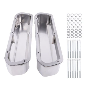 Fabricated Valve Covers for Ford Small Block 289 302 351W V8 w/ Billet Rail - Foto 1 di 12